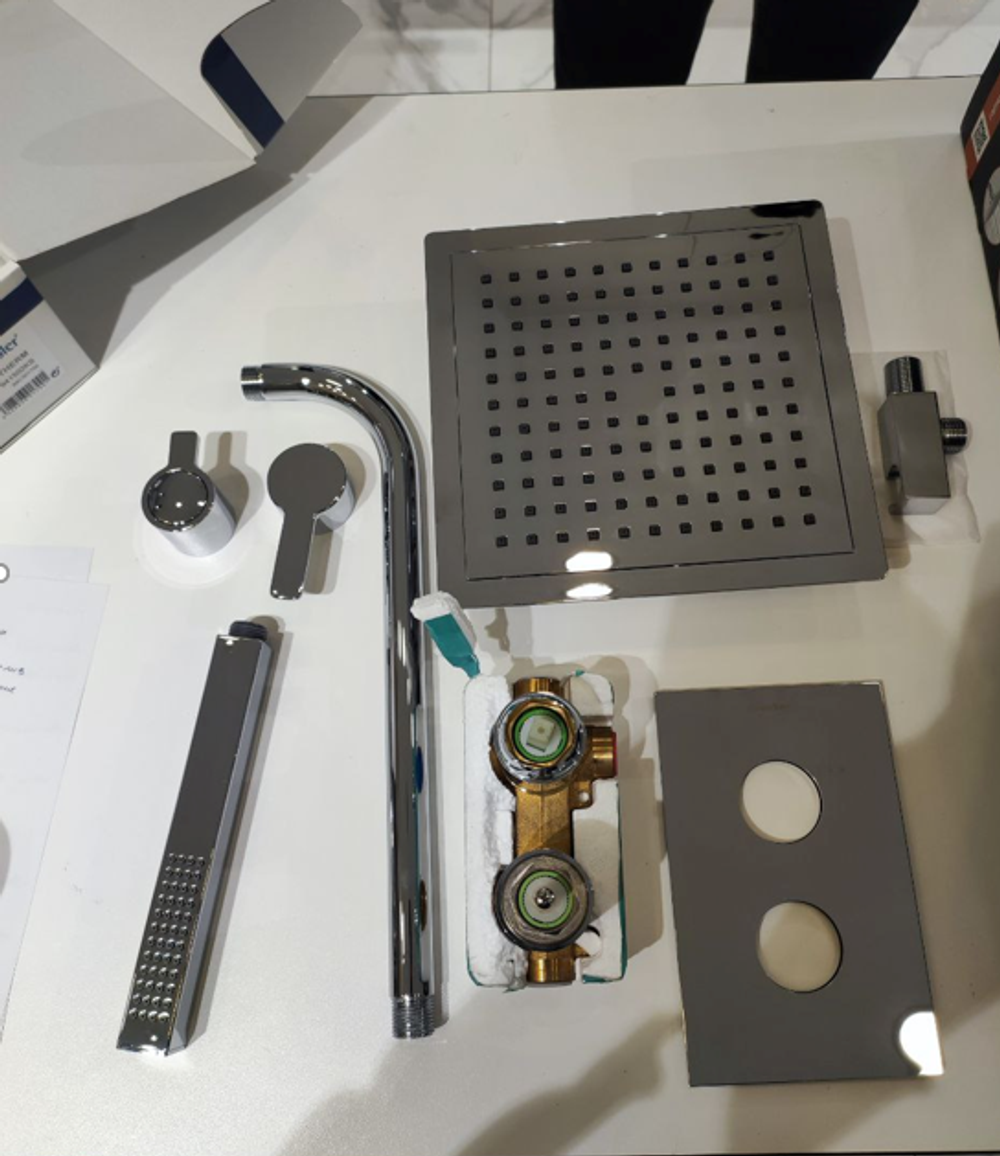 Встраиваемый смеситель для душа с тропическим и ручным душем BLAUTHERM 941502RPK225-40