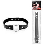 Чокер с сердечком Notabu BDSM чёрный 41 см