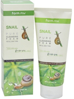 Farmstay пенка очищающая с экстрактом улитки Snail Pure Cleansing Foam, 180 мл