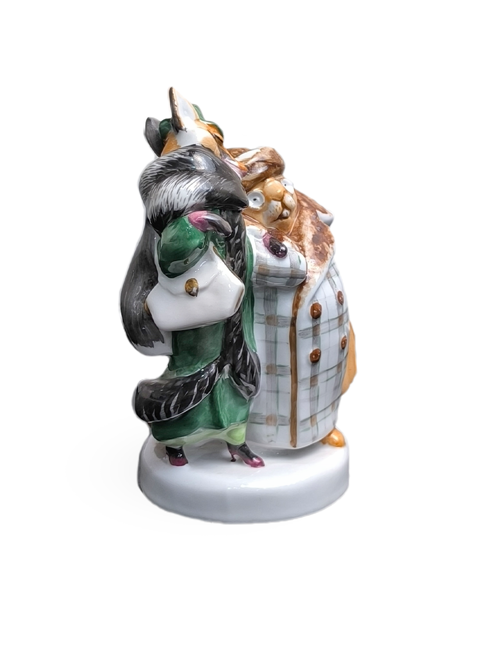 Фарфоровая статуэтка "Лиса и бобер" ЛФЗ