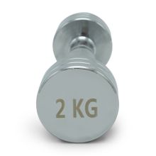 Гантель UNIX Fit PRO круглая хромированная 2 кг, 2 шт.