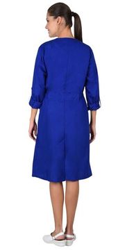 Халат женский "Сириус-Комфорт" (василек/белый)