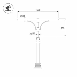 Кронштейн OXOR-SB1-2 BLACK (Arlight, Сталь) 051632