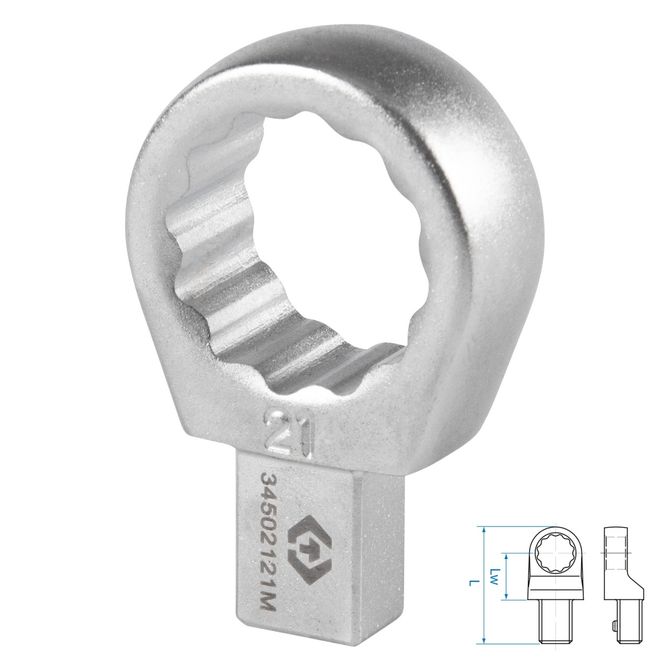 KING TONY (34502121M) Насадка накидная серии "FIT", 21 мм, 9х12 мм