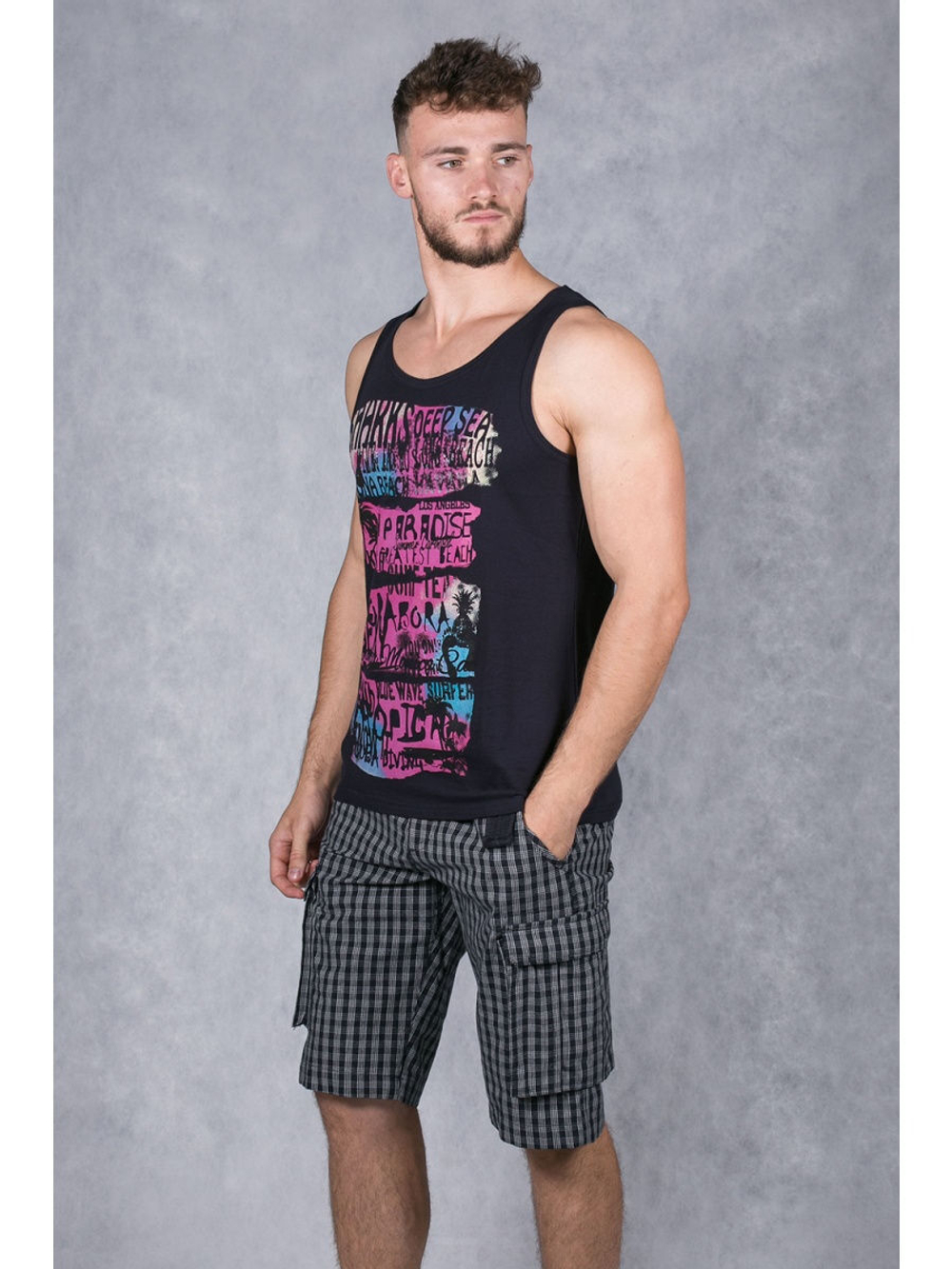 SS15-М-1 майка мужская т.синий 41548