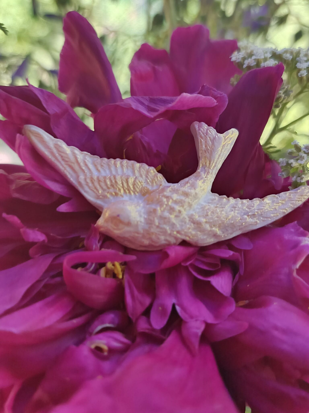 Брошь Спящий котенок черный авторская из полимерной глины ручной работы