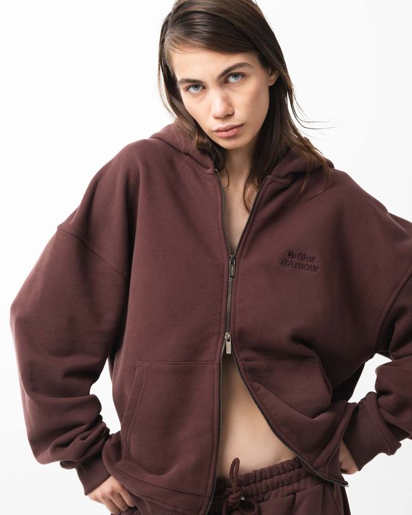 Худи Zip Virtuose de la ville коричневый - фото 3