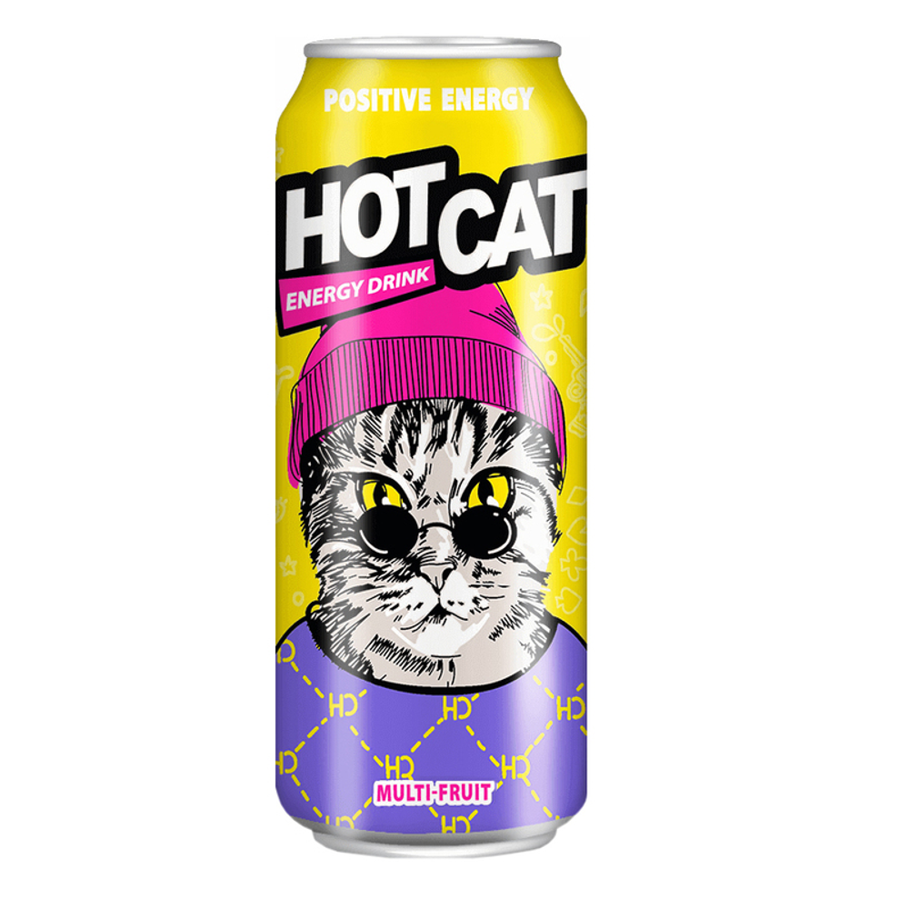 Энергетический напиток Hot cat со вкусом мульти-фрукт