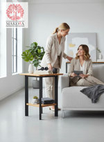 Журнальный столик 40х40х55, Виби, прикроватный, консоль, массив дуба, MAKOSA