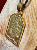 Святой Давид именная нательная икона из бронзы