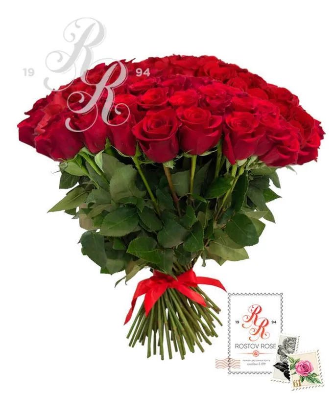 Букет 101 красная роза (Эквадор)