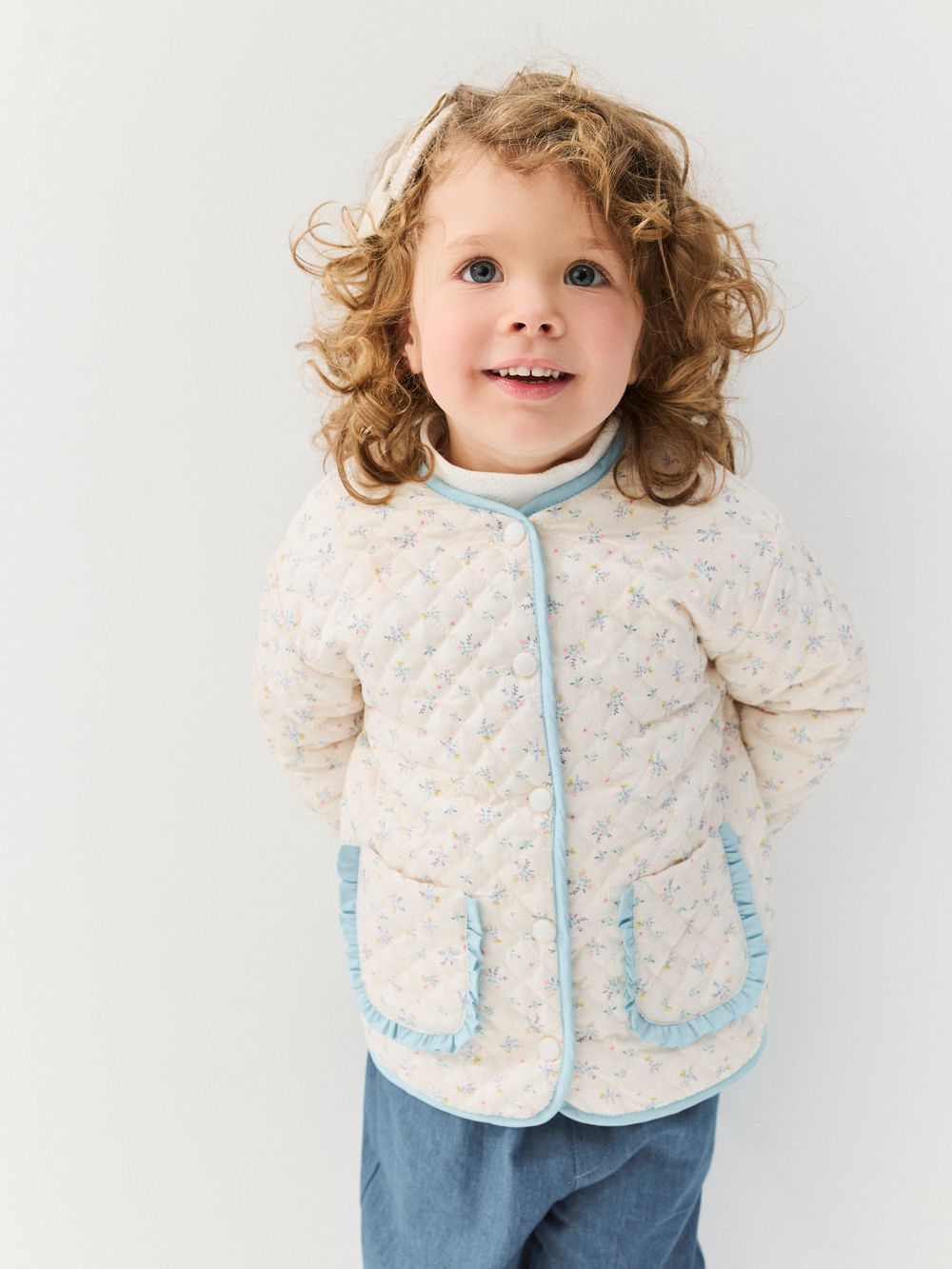 Куртка стеганая на кнопках "Незабудка" с утеплителем 0+