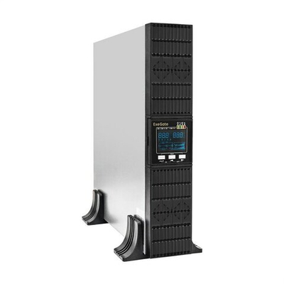 Источники бесперебойного питания (UPS, ИБП) ExeGate EX296960RUS, ИБП On-line ExeGate PowerExpert ULS-575-10kVA.LCD.AVR. T.USB.RS232.SNMP.2U (10000VA/10000W, On-Line, PF=1, LCD, клеммы, RS232,