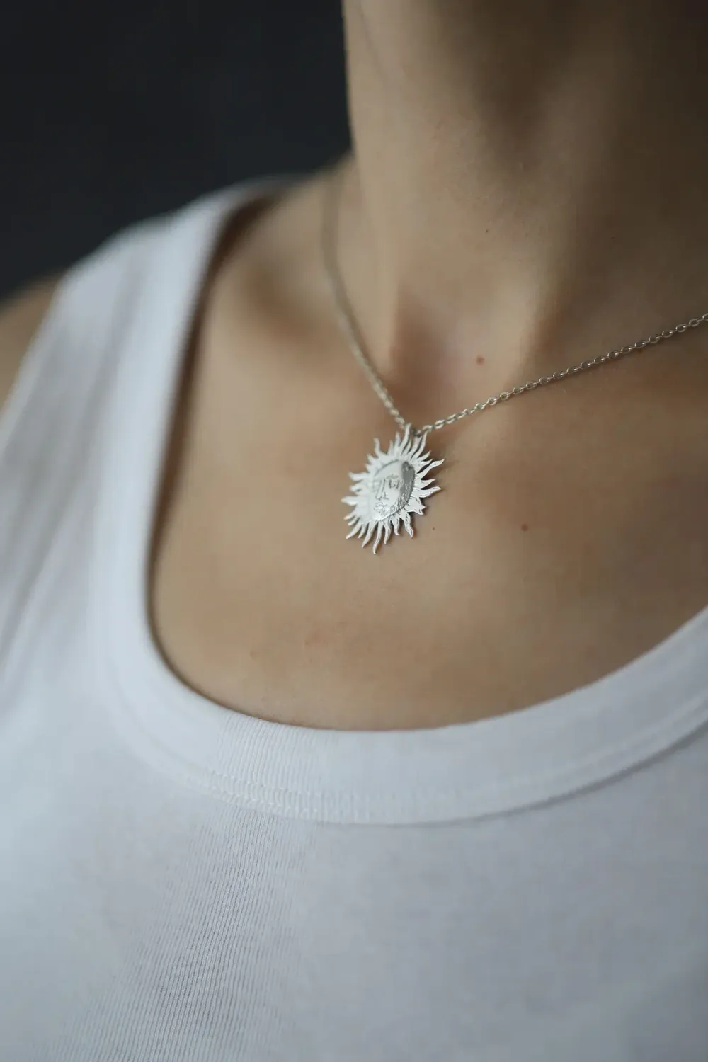 Подвеска Сияй большая родий La Lune