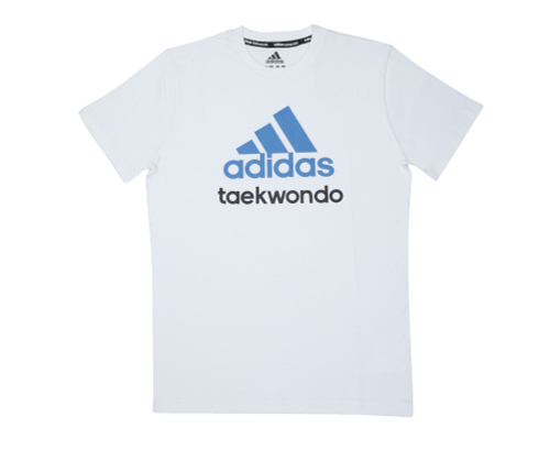 Футболка Adidas Community T-Shirt Taekwondo бело-синяя