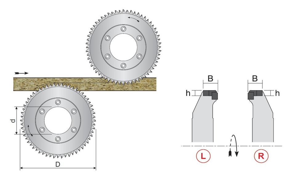 PCD дробитель D.225x15x80 Z24+24 H=6 LH