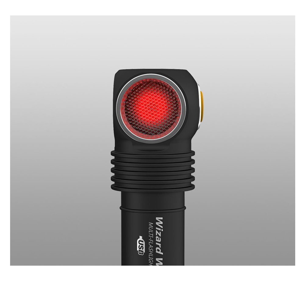 Фонарь налобный Armytek Wizard WR Magnet USB + 18650, Теплый и красный свет, 1000 лм и 250 лм