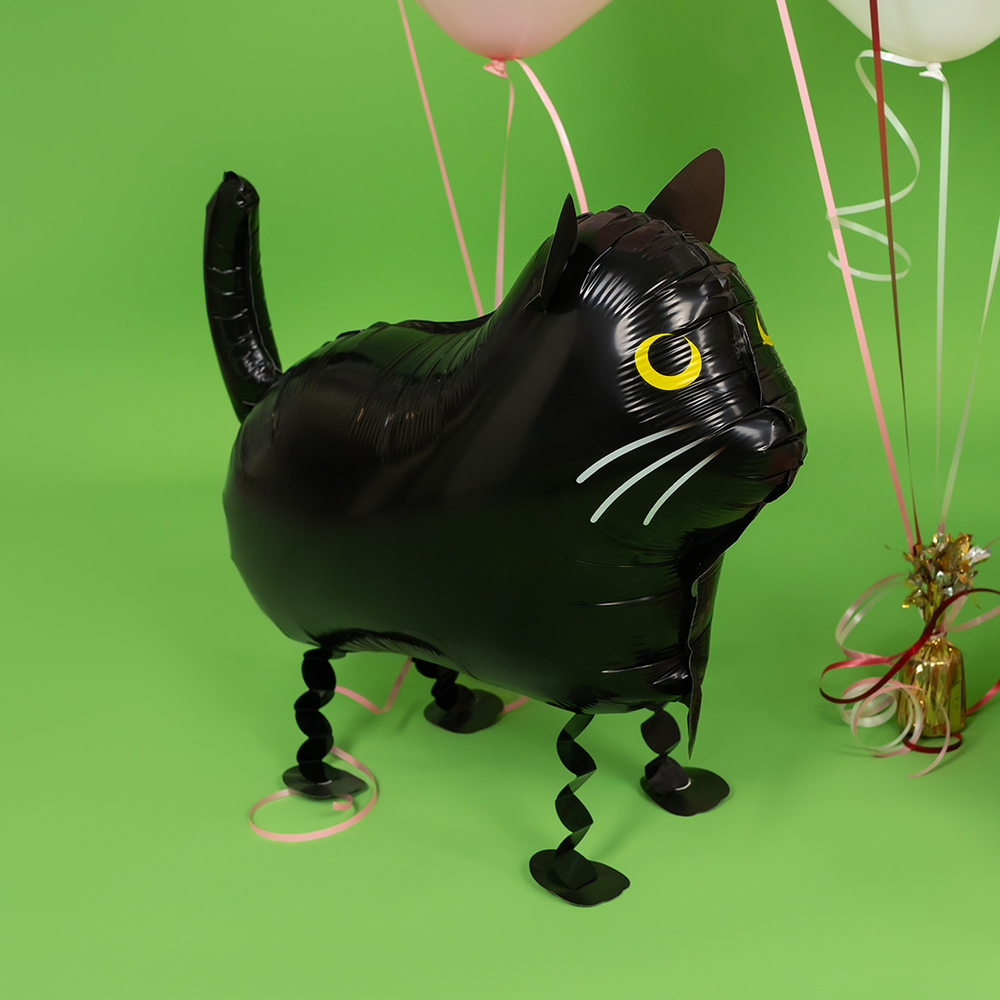 Фольгированные шары-фигуры ходячая «Котик» в ассортименте, 61 см