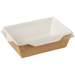 Контейнер бумажный с крышкой Old School White 400 мл 120х85х45 мм 1/400