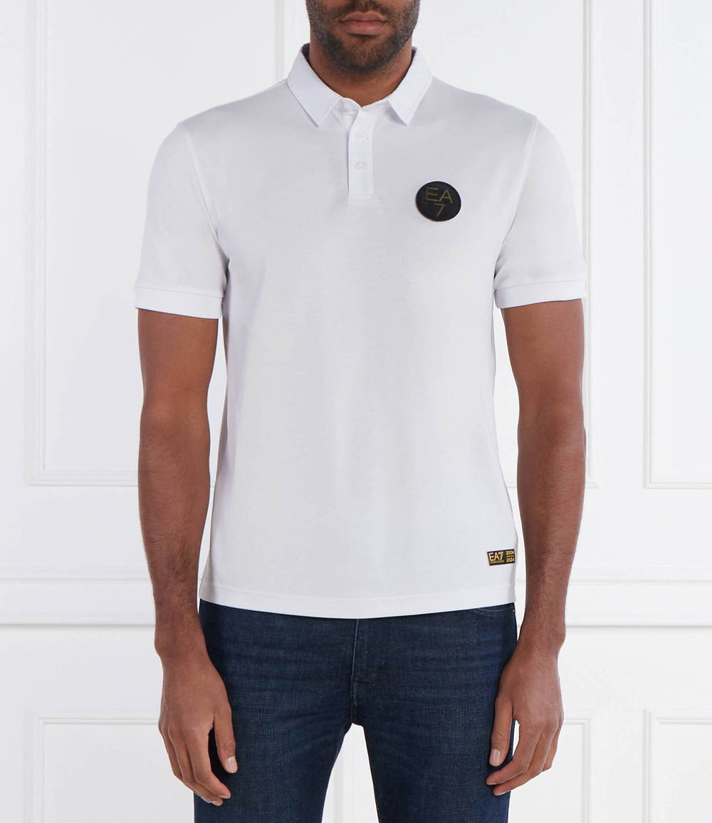 Поло EA7 - белый(3DPF21 PJRGZ)