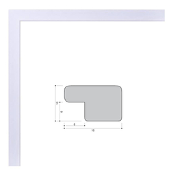 Фоторамка 21х30 см. белая, без фактуры, арт. 2130.727840