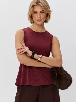 Вечерний топ-блузка с баской