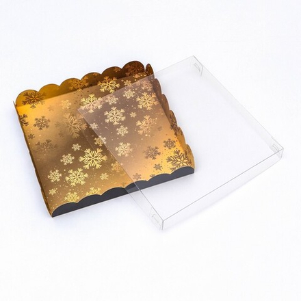 Коробка для печенья «С Новым годом!», 21×21×3