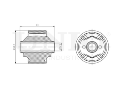 Сайлентблок задний переднего нижнего рычага UNIO RMP-20683