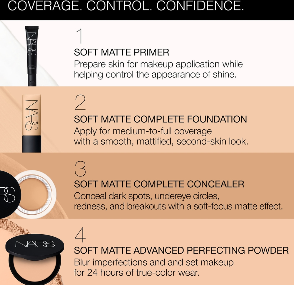 NARS SOFT MATTE Complete Foundation - Подклад матирующий оттенок ARUBA, 45 ml