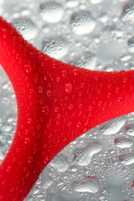 Анальная втулка с вибропулей красная 8 см