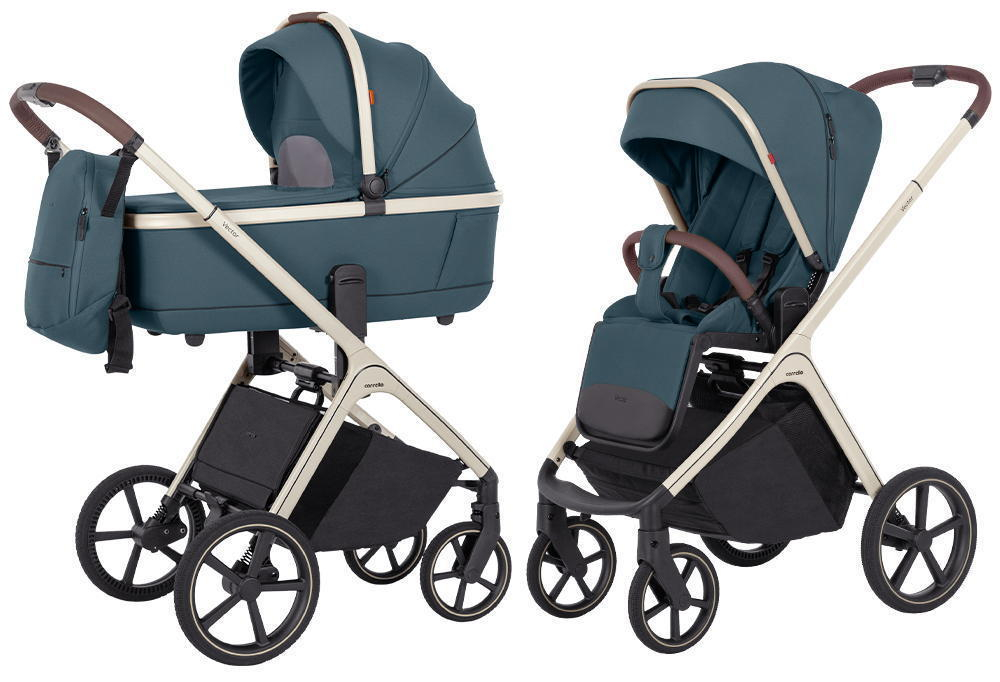 Коляска Carrello Vector CRL-6550 и автокресло Cybex Cloud G i-Size Moon Black Plus 3 в 1 Prime Blue