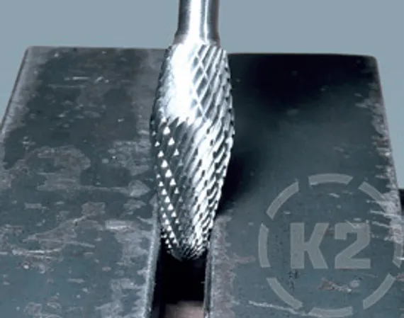 Комбинированная борфреза Karnasch конусная закругленная форма + угол