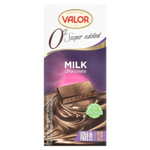 Valor, плиточный молочный шоколад со стевией, без добавления сахара, 100 г (3,5 унции)