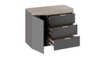 Комод для одежды с ящиками и полками Дуб Сонома/Графит Серый 3 ящика 100х45х79 см