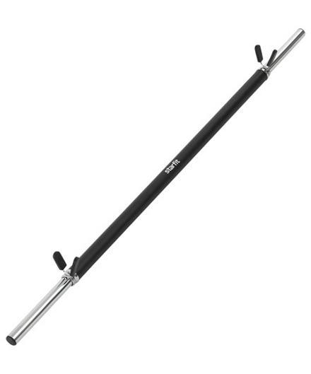 Гриф для аэробики BB-104 d=25 мм, неопреновый, с пружинными замками, черный, 120 см