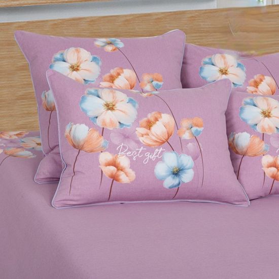 Двуспальный с европростынёй комплект постельного белья Анетта велюр (фуле)