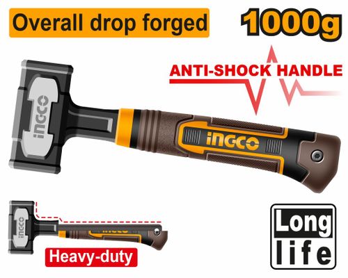 Кувалда цельнометаллическая 1000 г INGCO HSTH81000L INDUSTRIAL