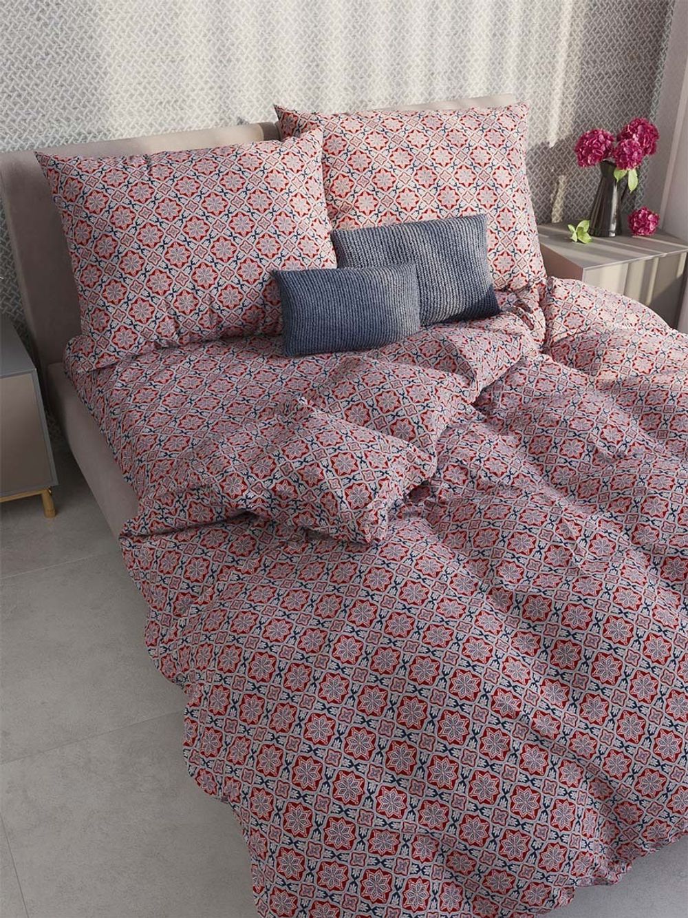 Постельное белье перкаль Сказка "Султан" семейное Наволочка 50x70 см 2 шт Простынь 240x215 см Пододеяльник 145x215 см 2шт