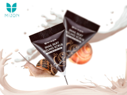 Mizon Snail Silky Peeling Scrub пилинг-скраб с муцином улитки