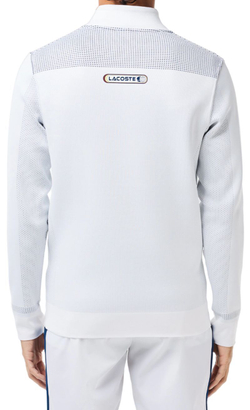 Мужская теннисная кофта Lacoste Tennis x Daniil Medvedev After Match Jacket - white/navy blue