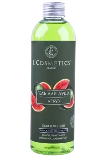 Гель для душа серии Арбуз Освежающий, ТМ L'COSMETIC