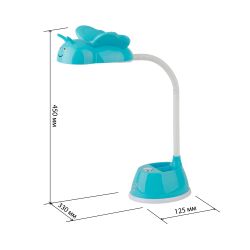 Настольный светильник ЭРА NLED-434-6W-BU светодиодный синий | Светодиодные настольные лампы