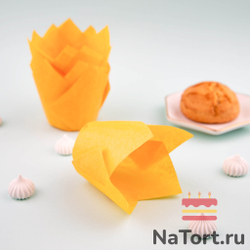 Форма бумажная «Тюльпан», 5х8 см (желтый, 200 штук)