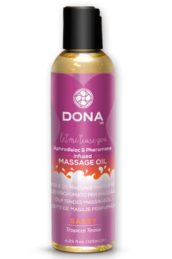 Массажное масло Dona Scented Sassy Aroma: Tropical Tease, 110 мл