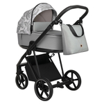 Детская коляска Roan Sol Flowers 2 в 1 RSF/5002 Gray/Black