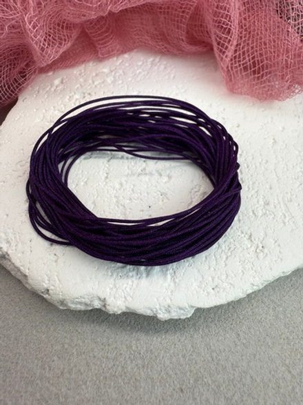 Шнур для плетения браслетов 0,6 мм, Темная сирень (5 м)