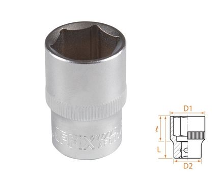 Цена на AFFIX (AF00040019) Головка торцевая стандартная шестигранная 1/2", 19 мм