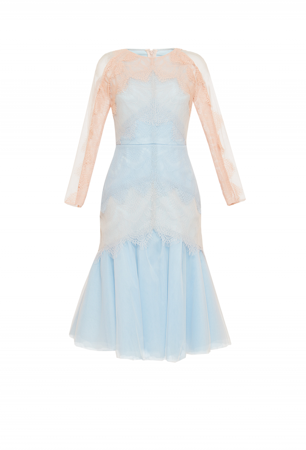 Кружевное платье с пышным воланом 34 -18SS