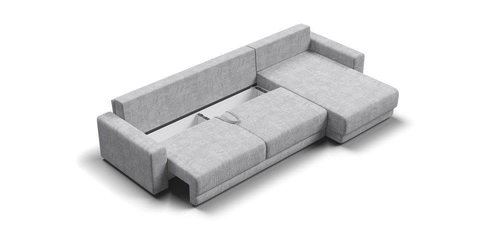 Угловой диван Босс Прайм Макс Вельвет Корд серый