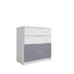 Комод 800 Лавис КМД 800.1 (Белый/Серый эмалит)